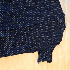 Polo by Ralph Lauren, blue with design, button up, short sleeve